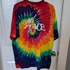 My Peace Women's Tie-Dye Short Sleeve Tee - Rainbow